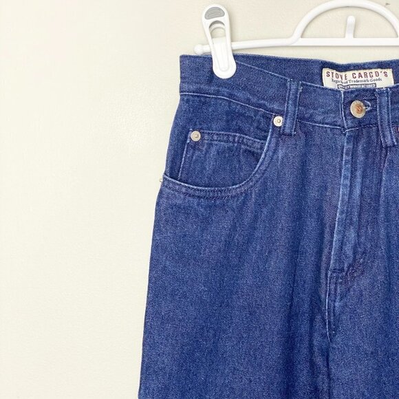 VINTAGE Stone Denim High Waisted Flared Leg Cargo Jeans - Picture 3 of 12